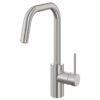 Kitchen faucet with pull-out spout, stainless steel color