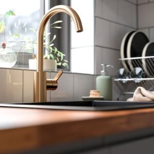 Sink, black quartz composite, 22x18 1/8 "
