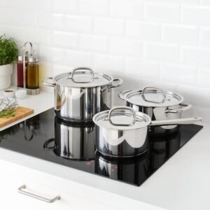 6-piece cookware set, non-stick coating light gray-green/gray