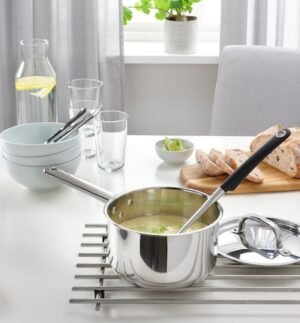 Frying pan, stainless steel, 11 "