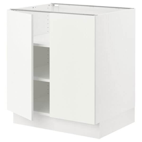 Base cabinet with shelves/2 doors, white/Vallstena white, 30x24x30 "