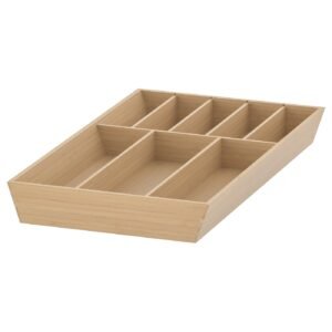 Flatware tray, light bamboo, 12x19 ½ "