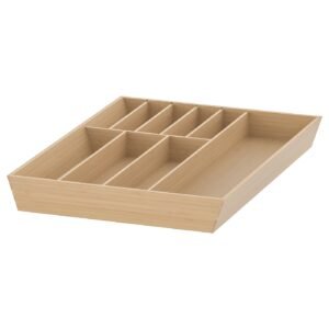Flatware tray, light bamboo, 15x19 ½ "