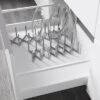 Tray with knife rack, light bamboo/anthracite, 6x19 1/2 "
